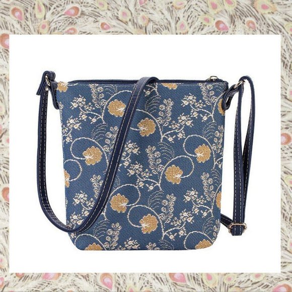 Signare ~ crossbody / sling bag ~ tapestry floral - Picture 1 of 8
